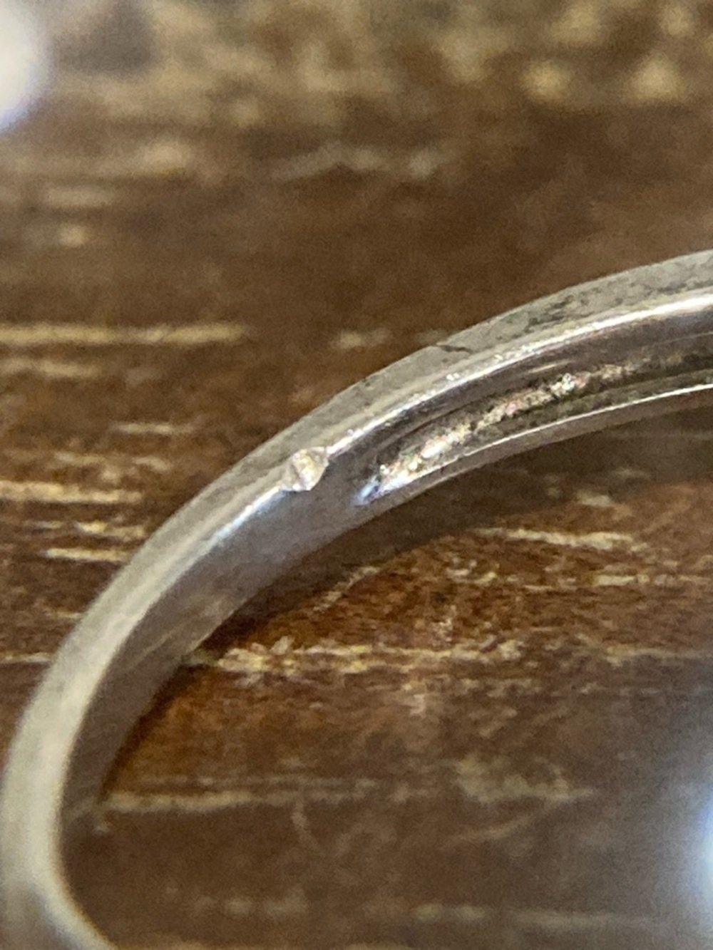 Silver Tone and Black Stone Circle Halo Ring Size 7 Poor Condition Signed JW - Picture 6 of 16